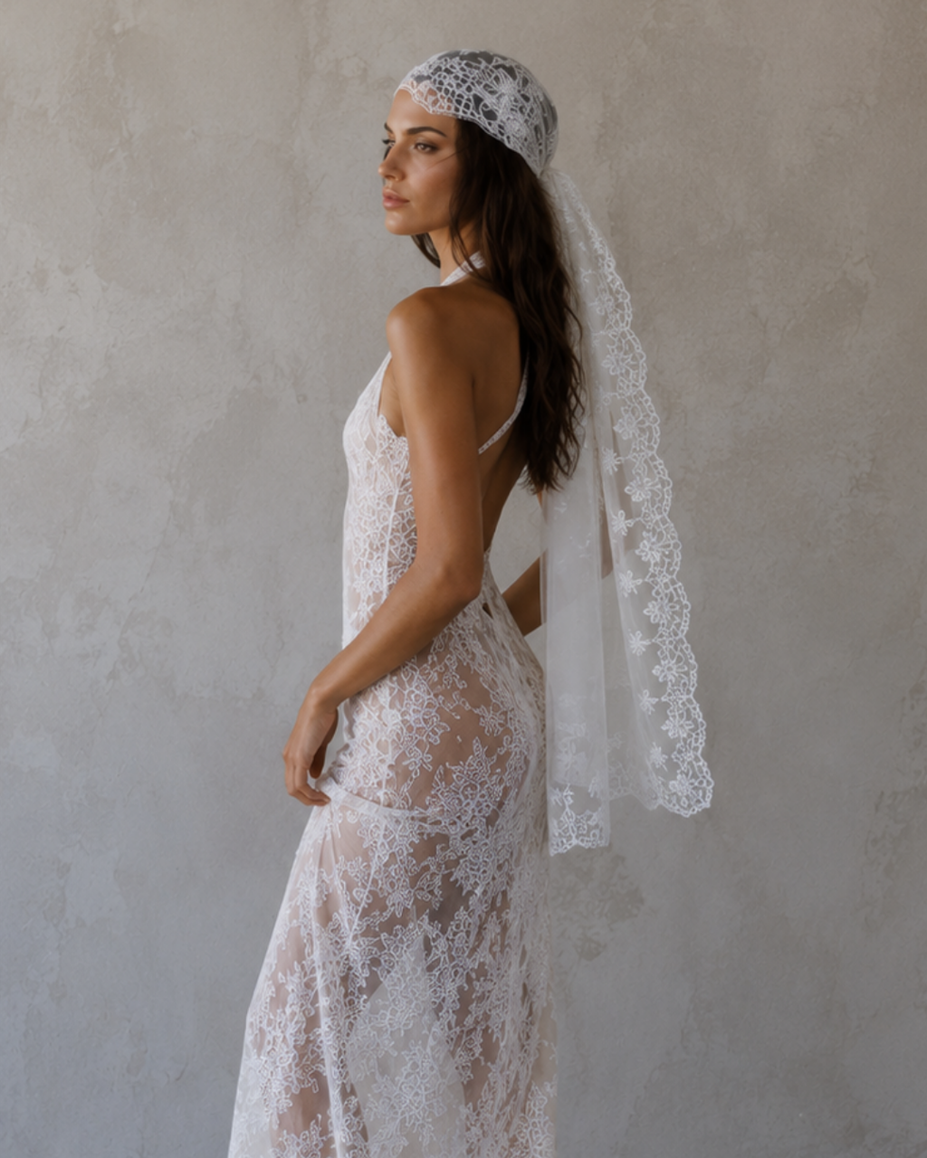 Julie - Lace Head Scarf
