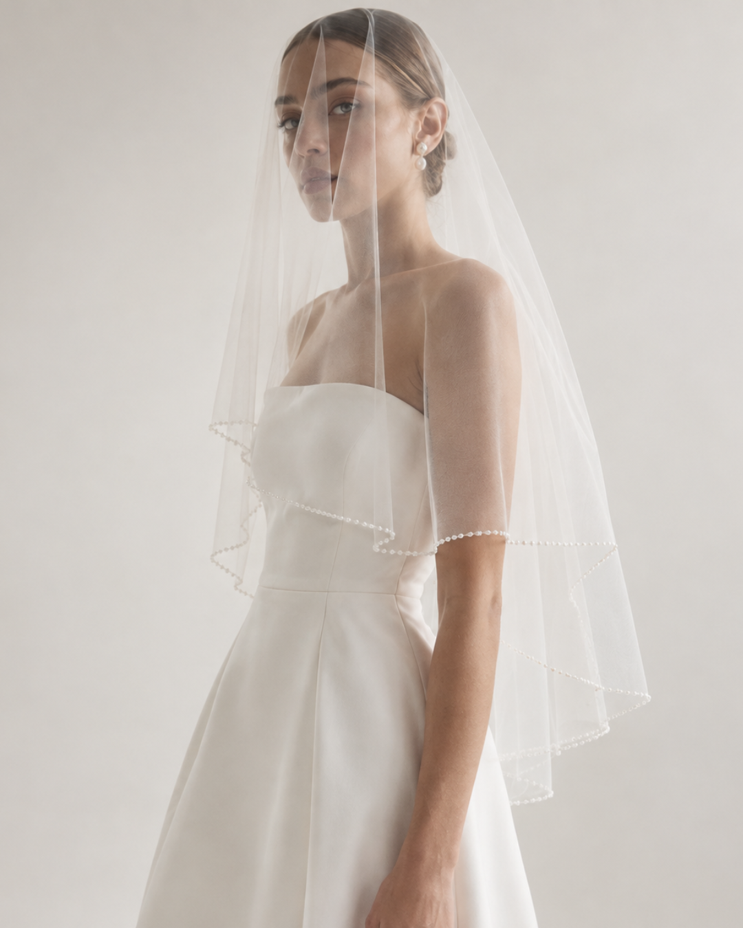 Margot - Pearl Trim Veil
